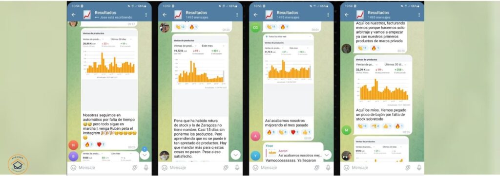 Pantallazos de Facturas de alumnos